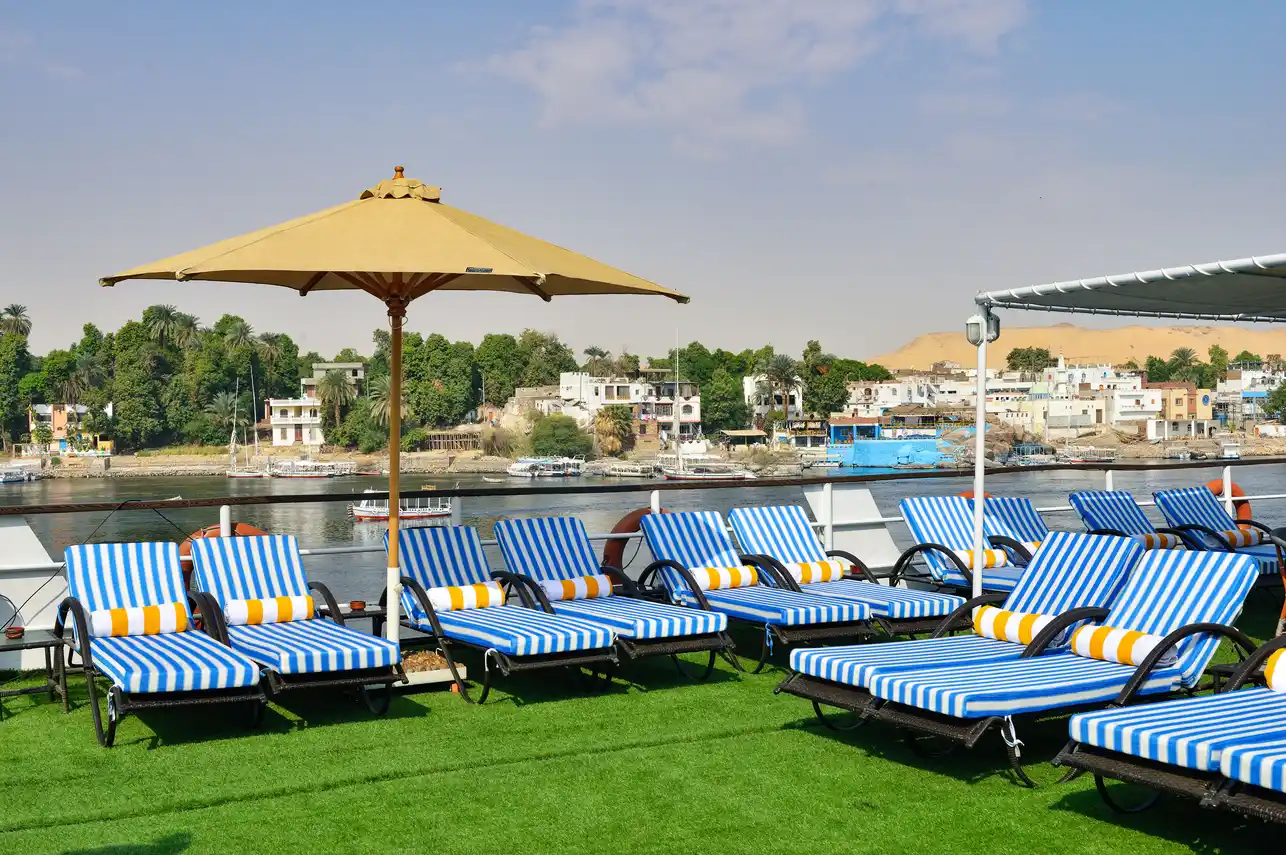 Sun deck of the Nile Treasure Nile Cruise Nile cruise